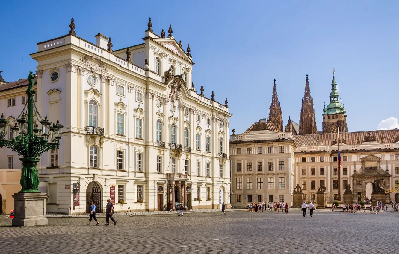 Photo wallpaper building, Prague, Czech Republic, the Archbishop's Palace, Hradcany square