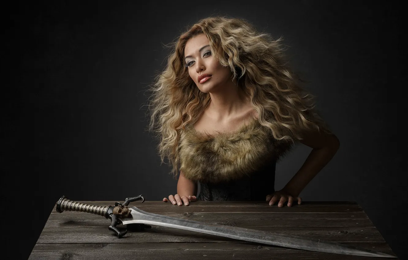 Photo wallpaper sword, warrior, Yolanda