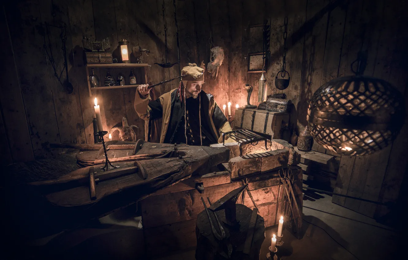 Photo wallpaper medieval, Forge, Workshop, Blacksmith