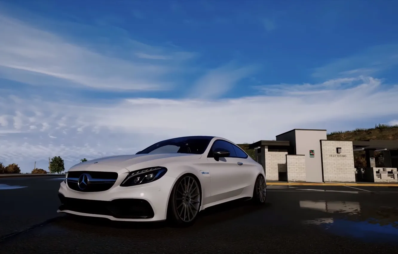 Photo wallpaper city, Mercedes-Benz, game, GTA V, gta 5, ULTRA REALISTIC GRAPHICS, FULL DH