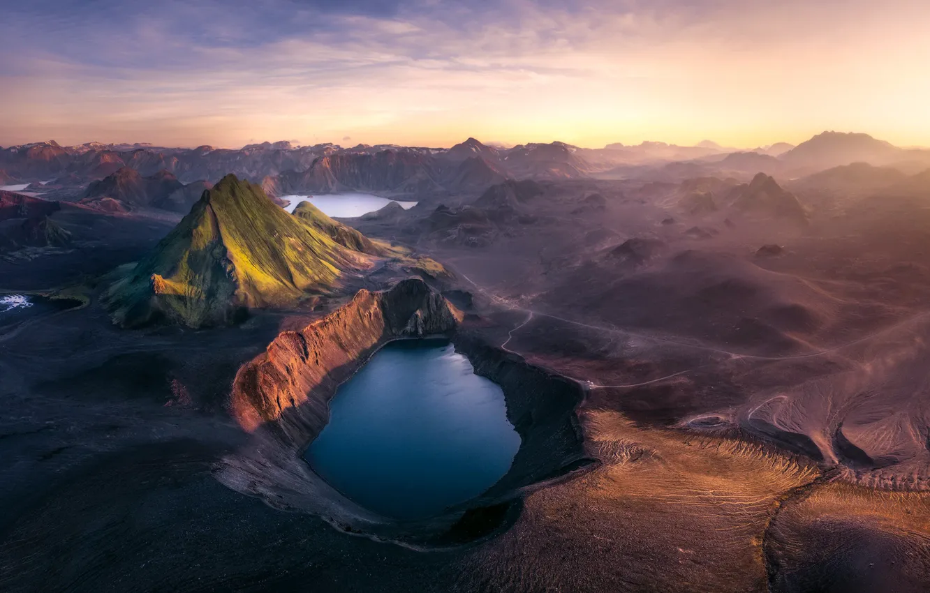 Photo wallpaper mountains, nature, Iceland