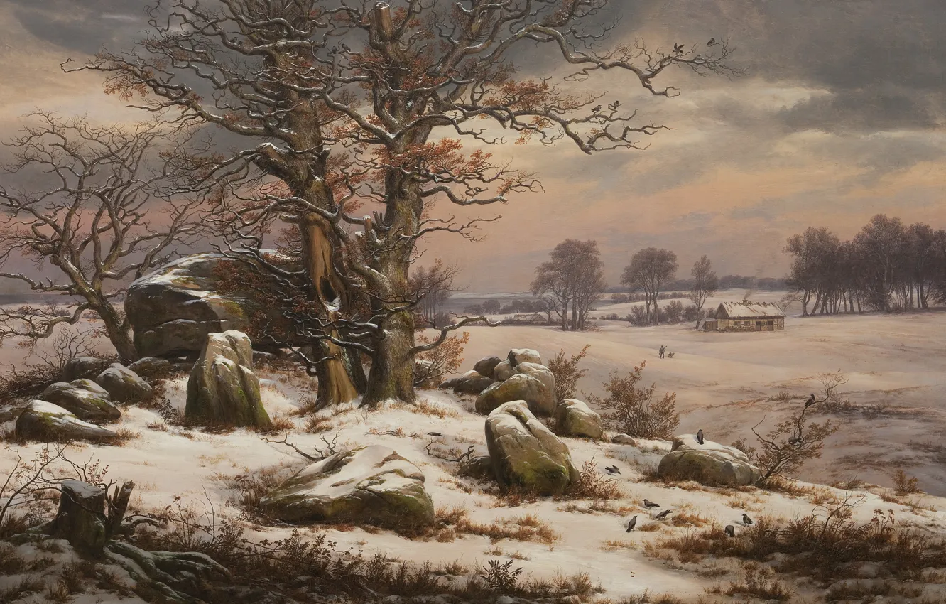 Photo wallpaper Norwegian painter, Johan Christian Clausen Dahl, Statens Museum for Kunst, Norwegian painter, oil on canvas, …