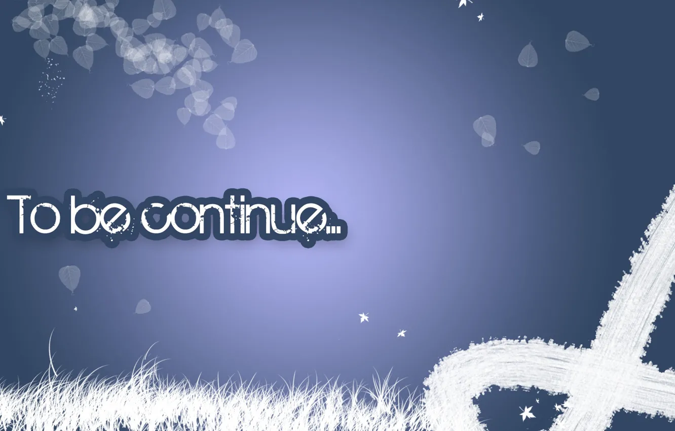 Photo wallpaper leaves, blue background, handmade