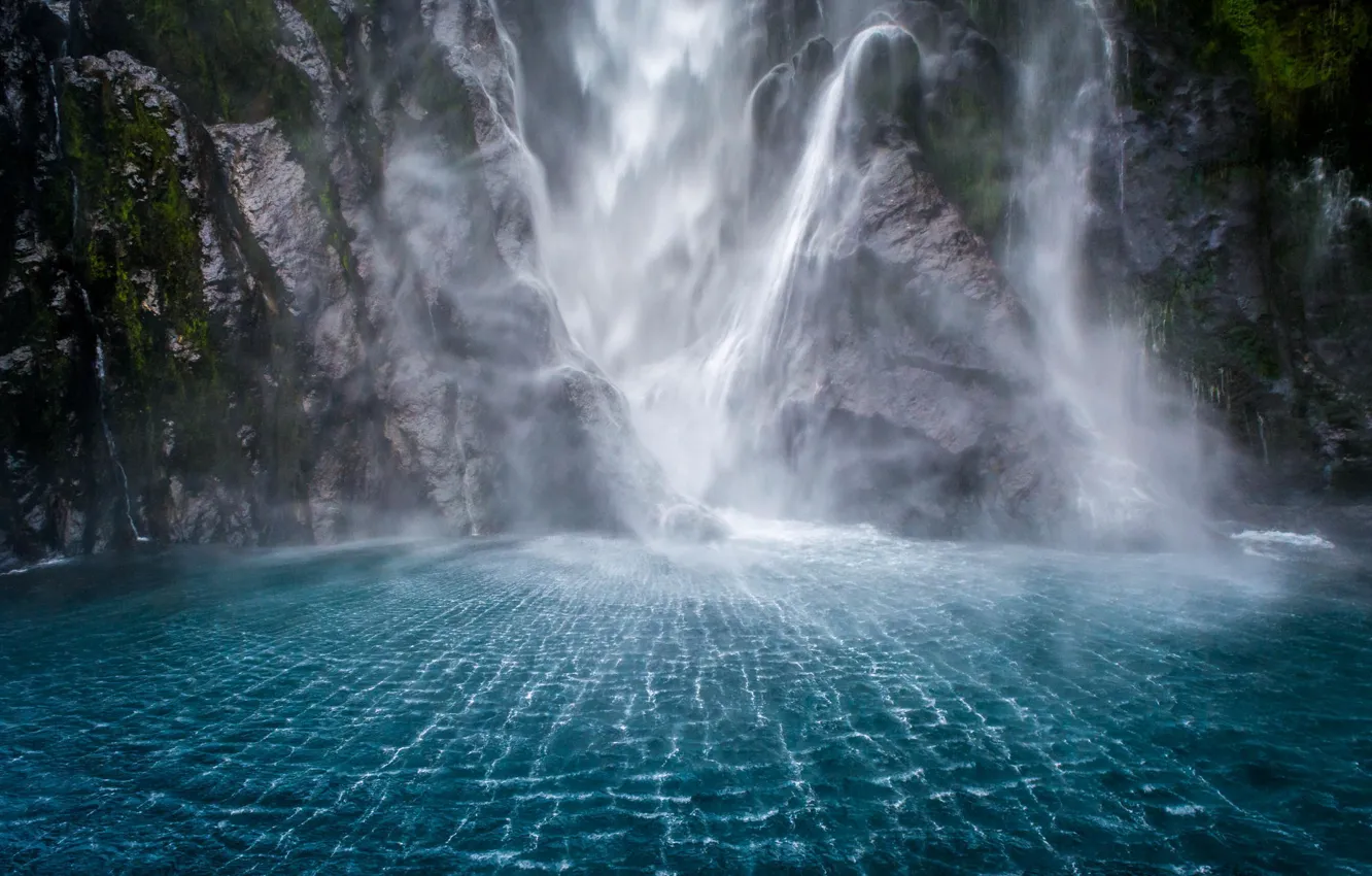 Photo wallpaper water, nature, rocks, waterfall