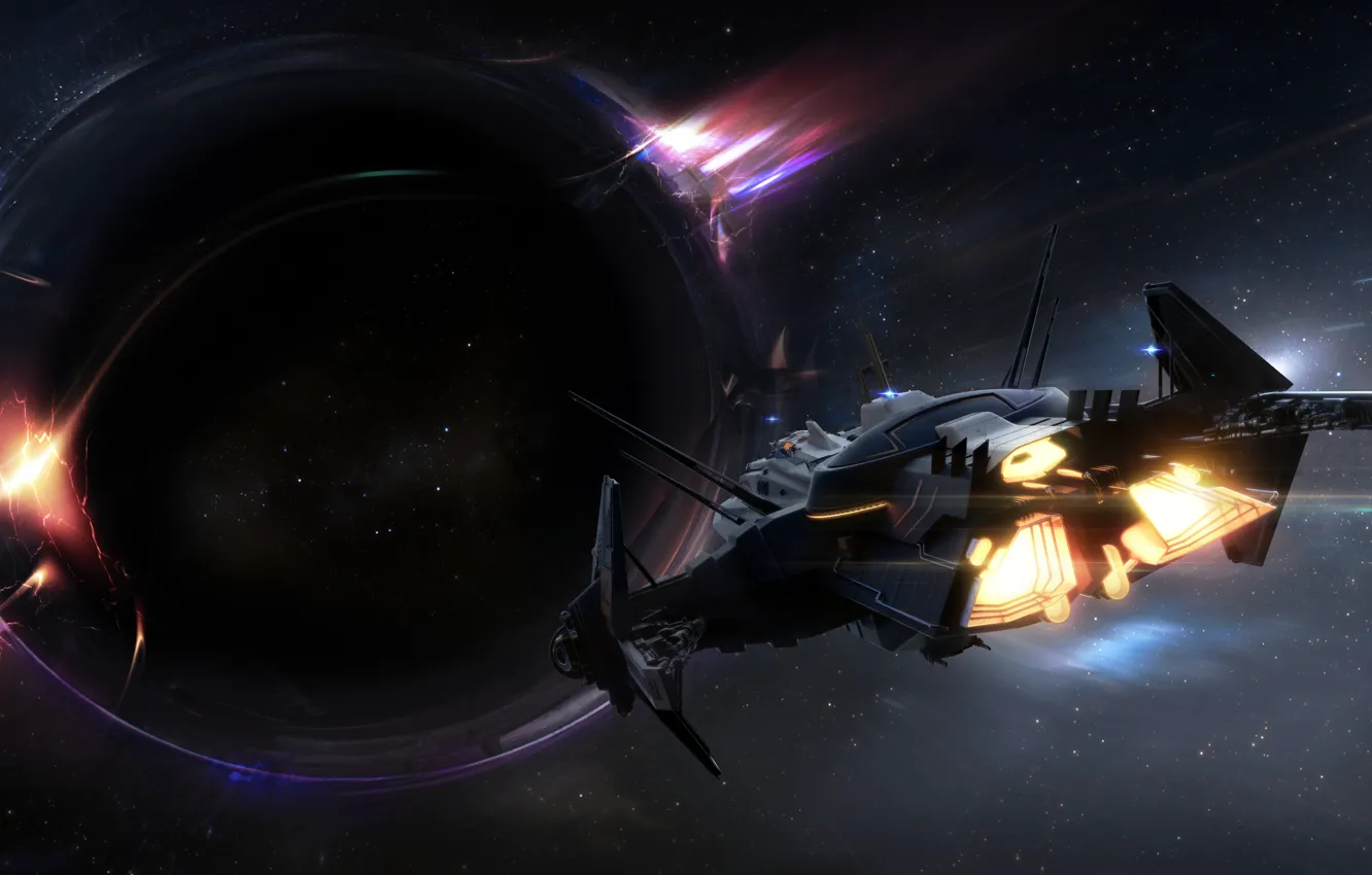 Photo wallpaper Star Citizen, space ship, Carrack