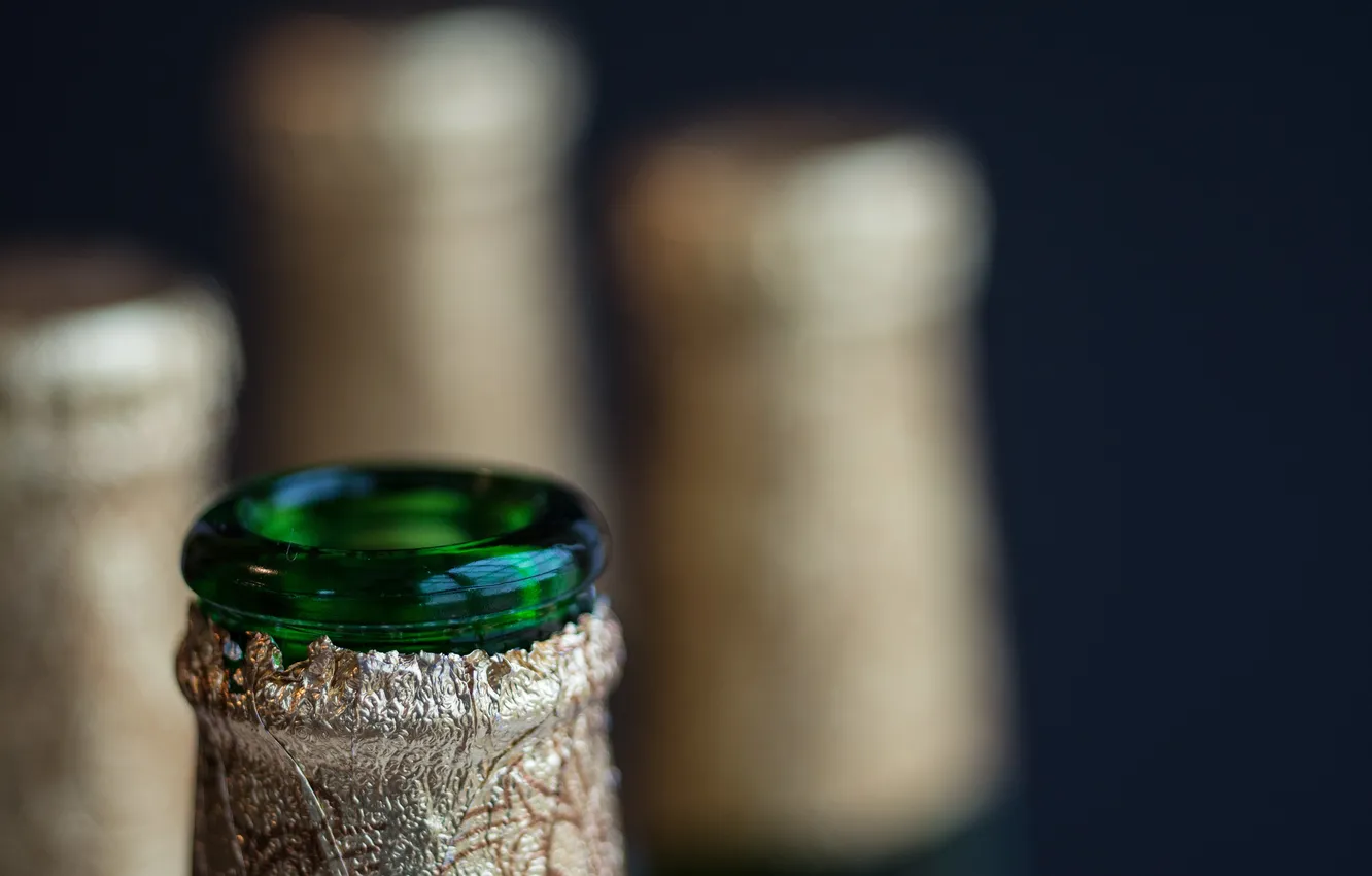 Photo wallpaper macro, background, bottle