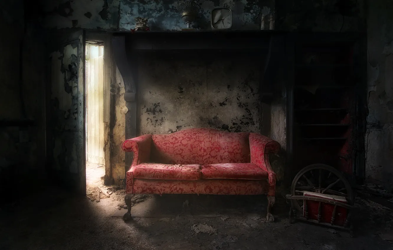 Photo wallpaper background, room, sofa