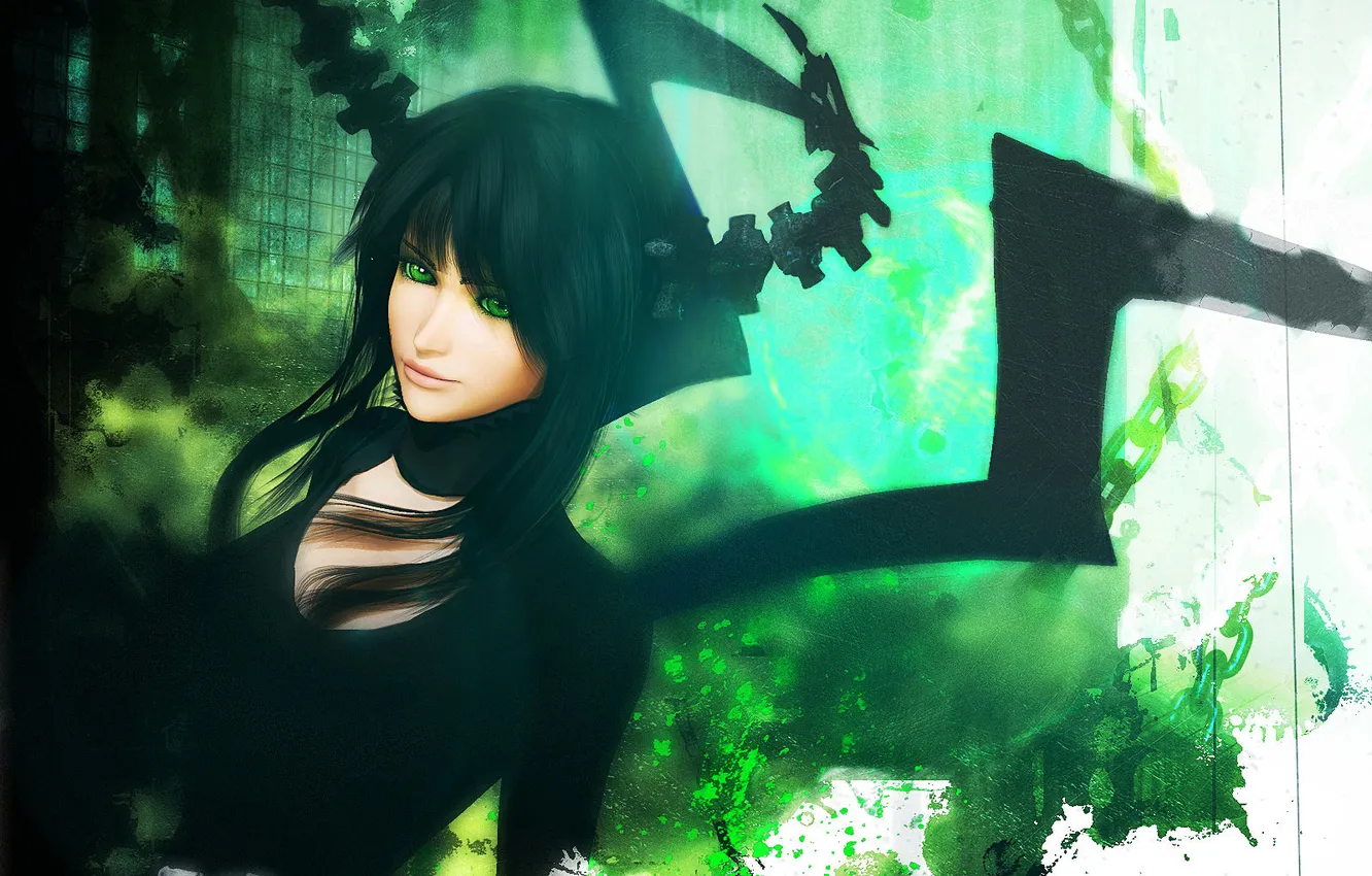 Photo wallpaper black rock shooter, dead master, BRS