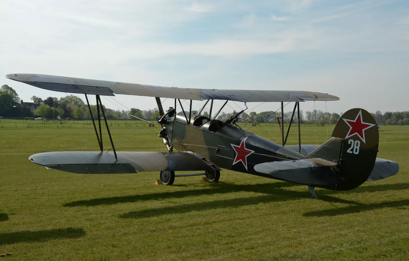 Photo wallpaper multipurpose, Polikarpov, biplane, PO2