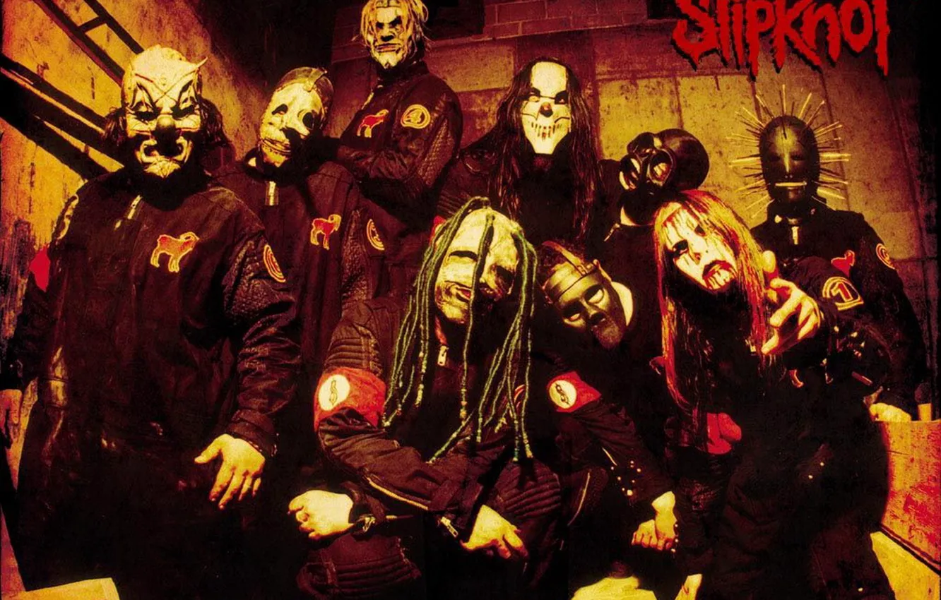 Photo wallpaper group, team, Slipknot
