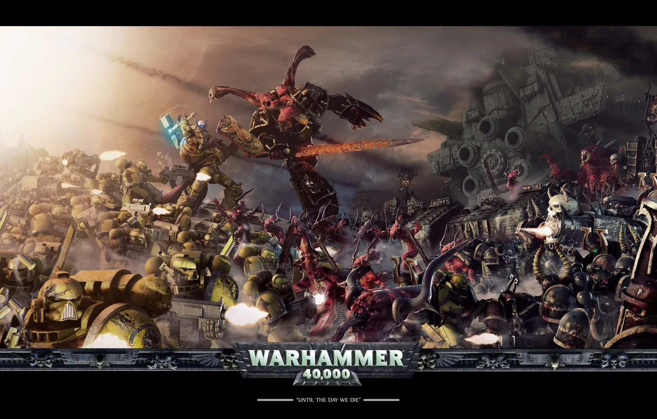 Photo wallpaper war, destruction, warhammer 40000
