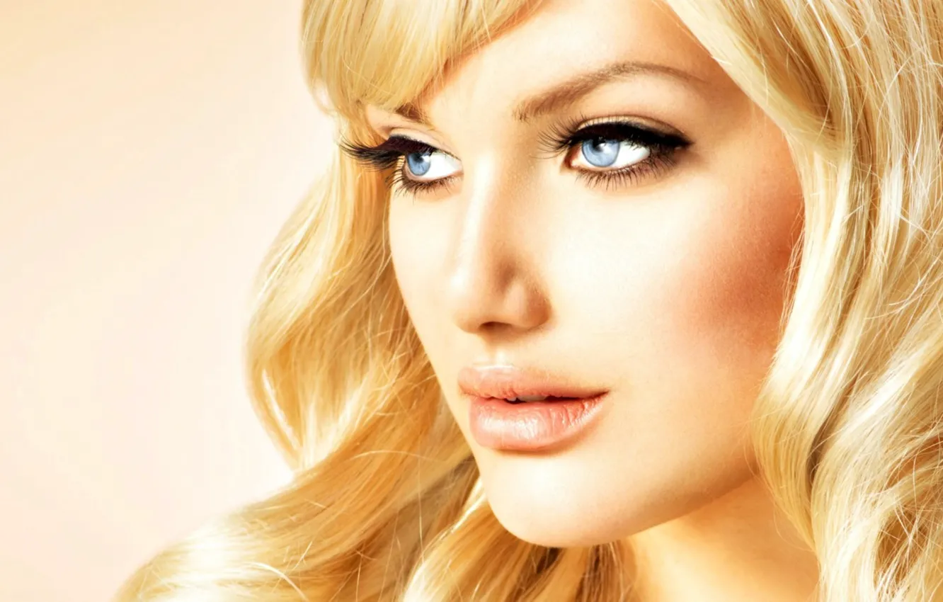 Photo wallpaper look, girl, blonde, Anna Subbotina