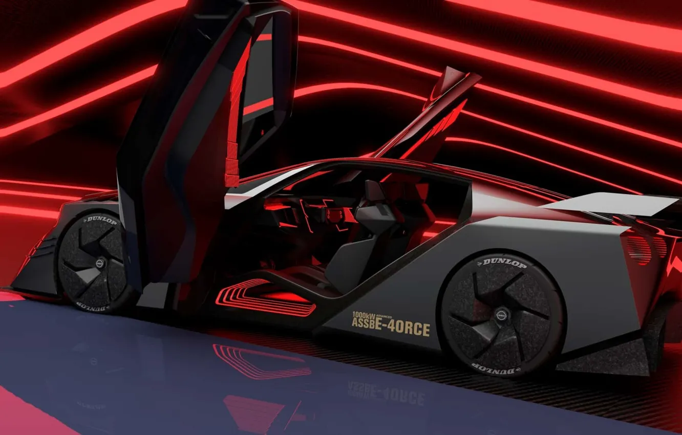 Photo wallpaper Concept, design, Nissan, Force, Hyper, 2023, open doors, Nissan Hyper Force Concept