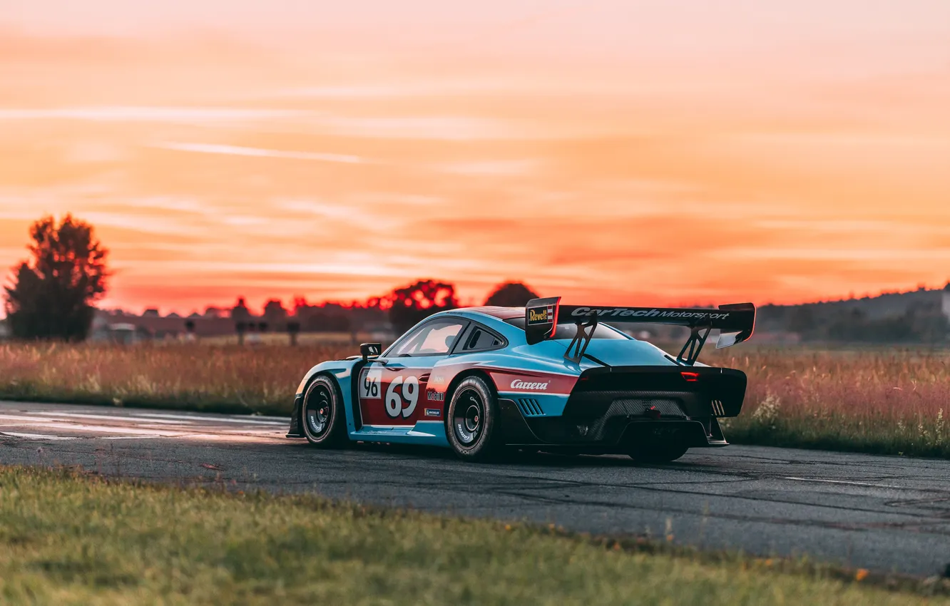 Photo wallpaper Porsche, Sportcar, Track, Rear, 2019, Porsche 935, Livery, Herberth Motorsport