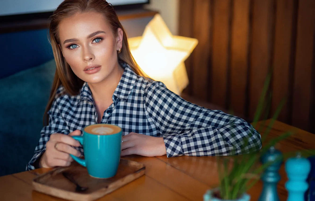 Photo wallpaper look, girl, face, pose, portrait, mug, Alex Shaklein