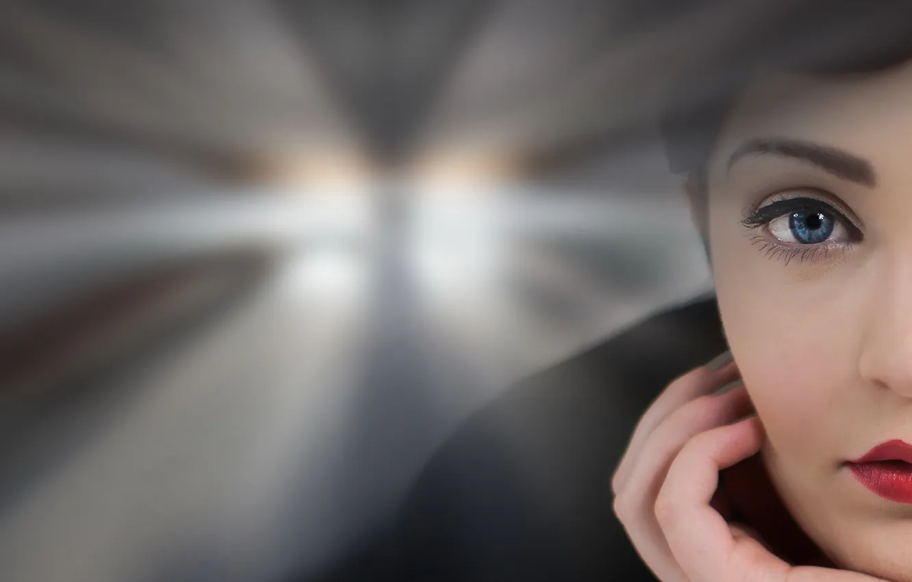 Photo wallpaper look, girl, background