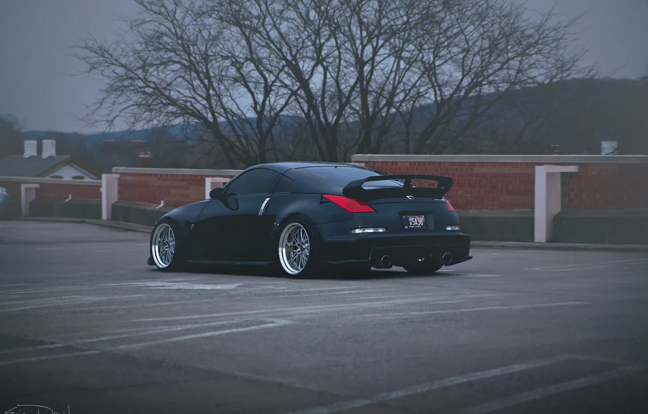 Photo wallpaper machine, tuning, back, Nissan, 350z, Nissan, tuning, stance