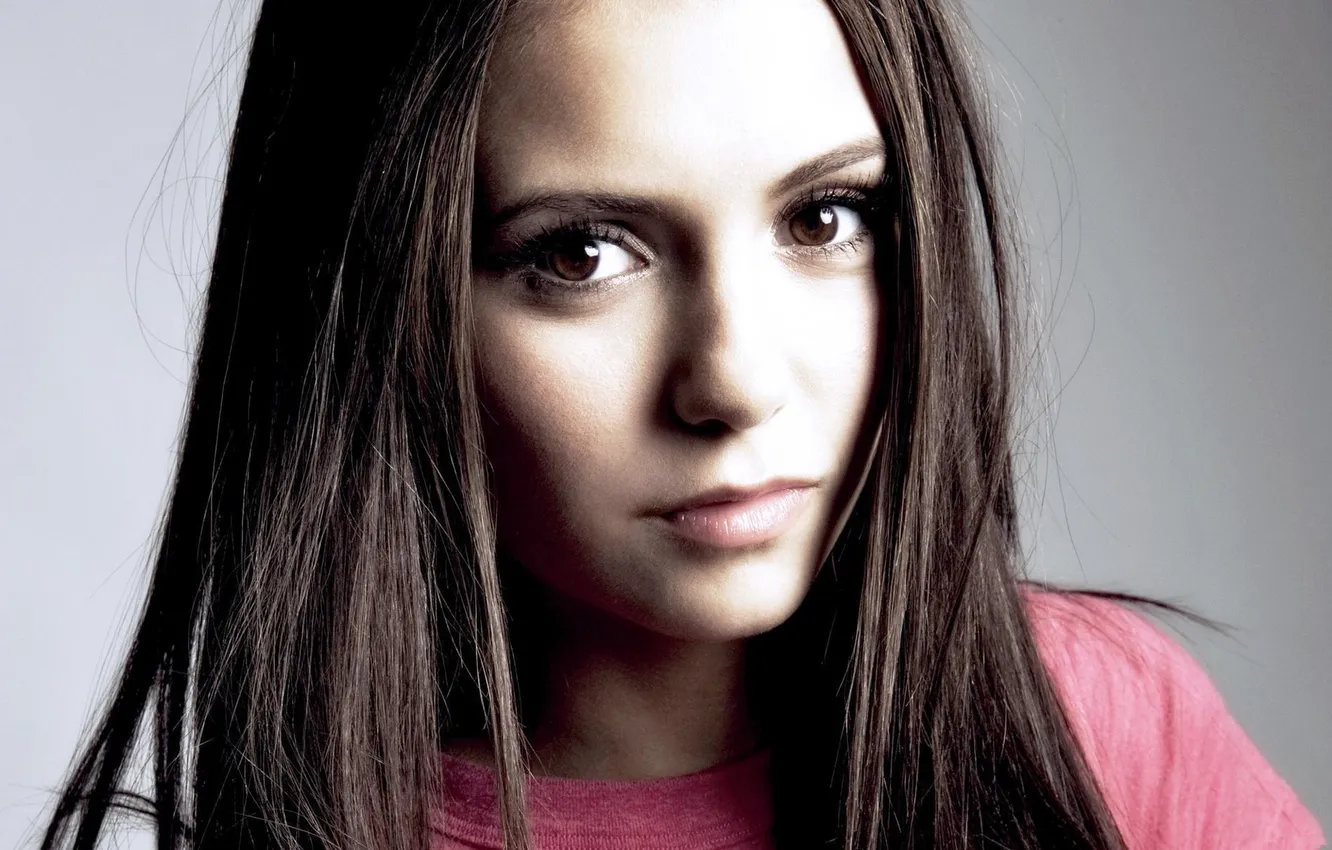 Photo wallpaper girl, Wallpaper, brunette, Nina Dobrev, Elena, The vampire diaries, krier eyes, Nina D