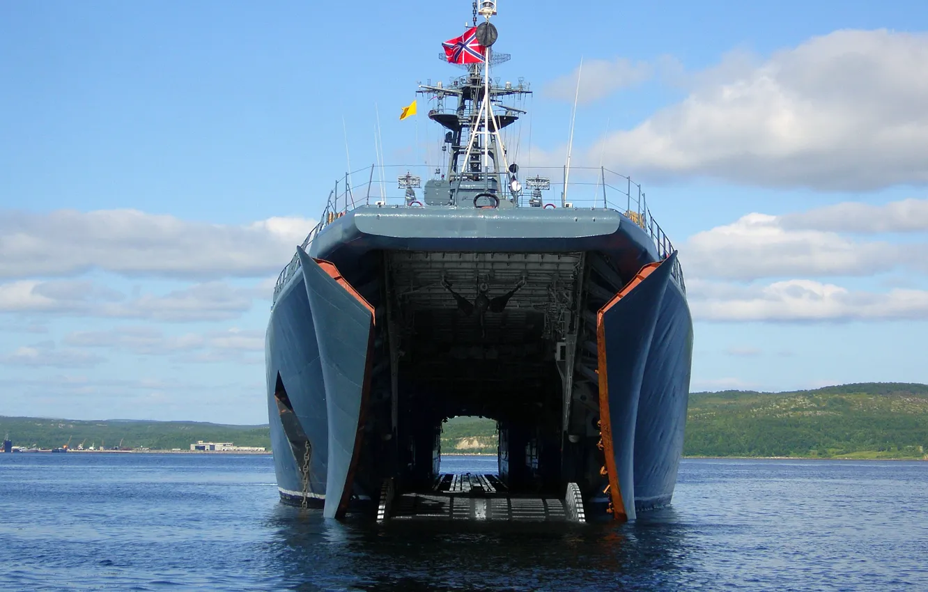 Wallpaper ship, large, Navy, George, landing, the project 775 for ...