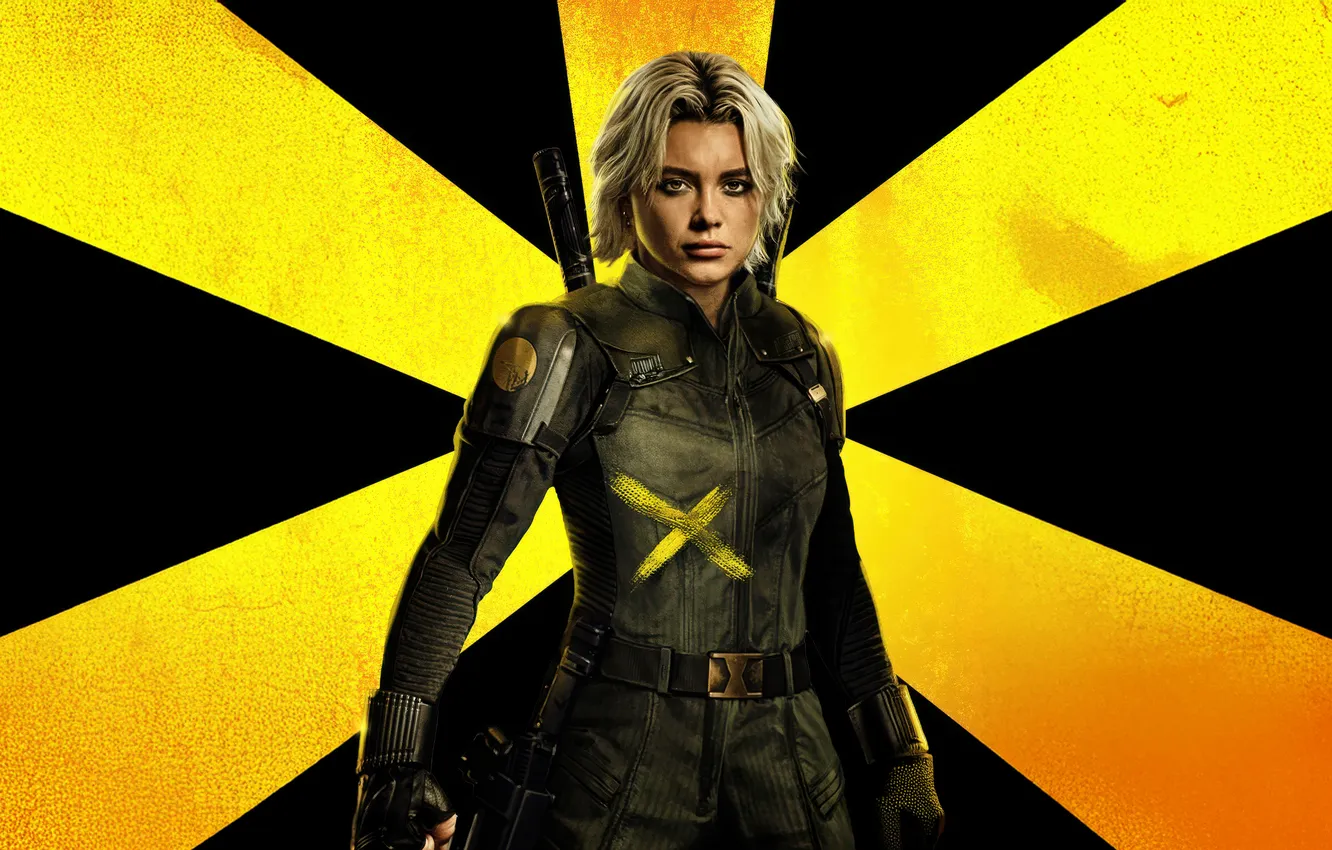 Photo wallpaper figure, blonde, poster, Black widow, Florence Pugh, Thunderbolts, Elena Belova, The Thunderbolts