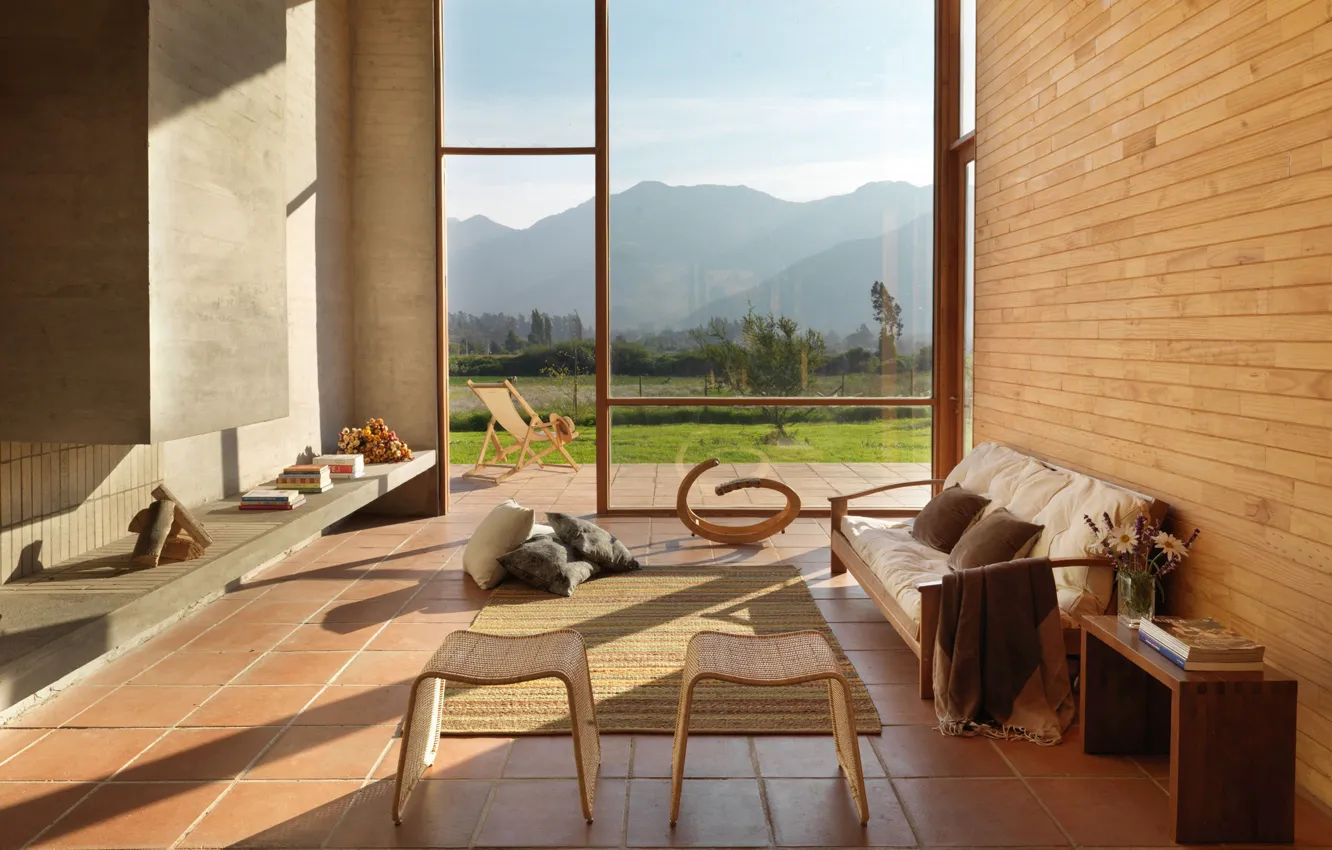 Photo wallpaper design, style, Villa, home, interior, living room