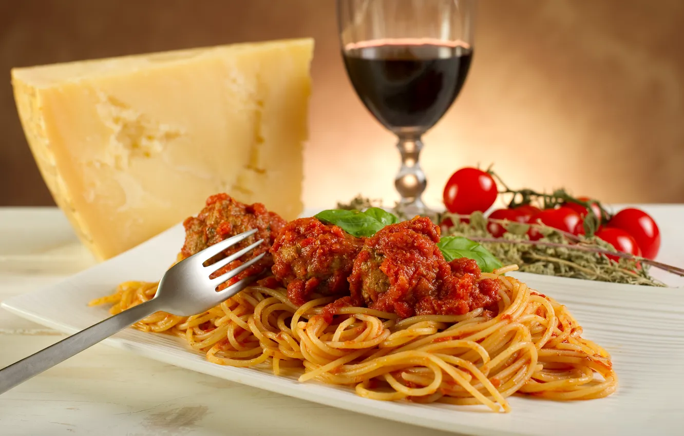 Photo wallpaper wine, food, cheese, tomatoes, wine, tomatoes, cheese, pasta
