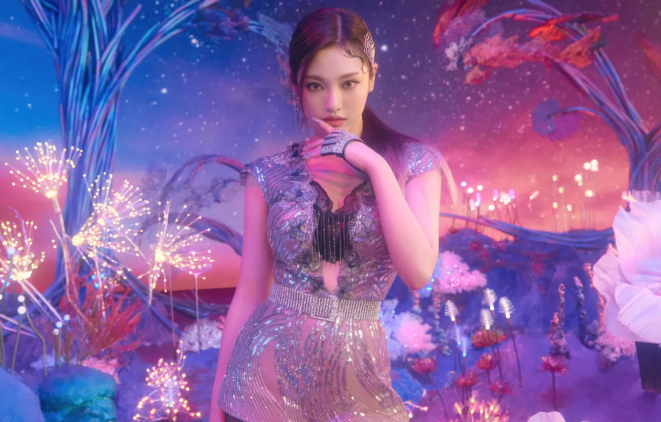 Photo wallpaper band, gorgeous, K-Pop, Aespa, Ningning