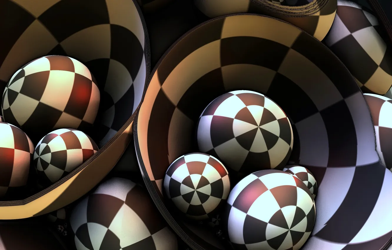 Photo wallpaper balls, light, balls, pattern, color, the volume