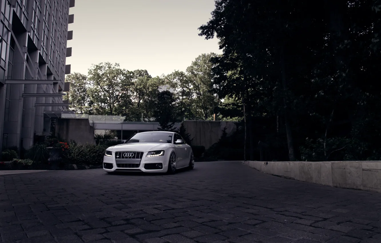 Photo wallpaper Audi, Audi, white, before, white