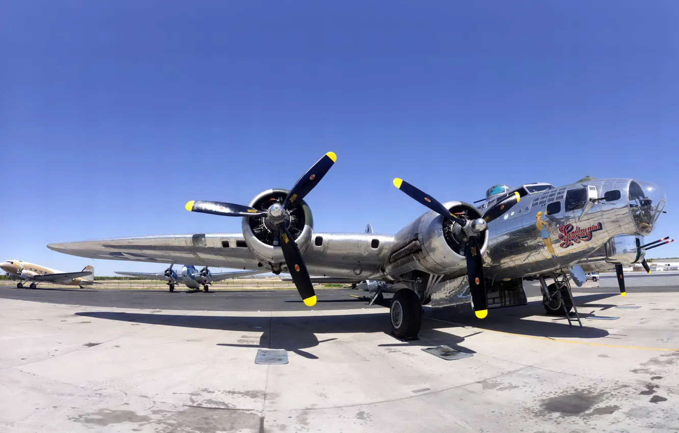Photo wallpaper Boeing, flying fortress, B-17G