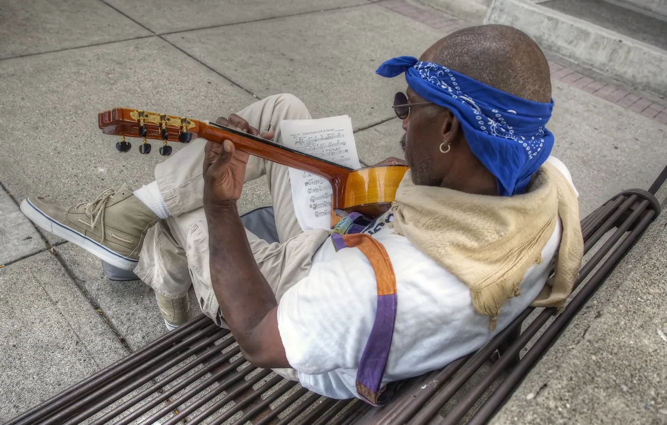 Photo wallpaper music, people, guitar