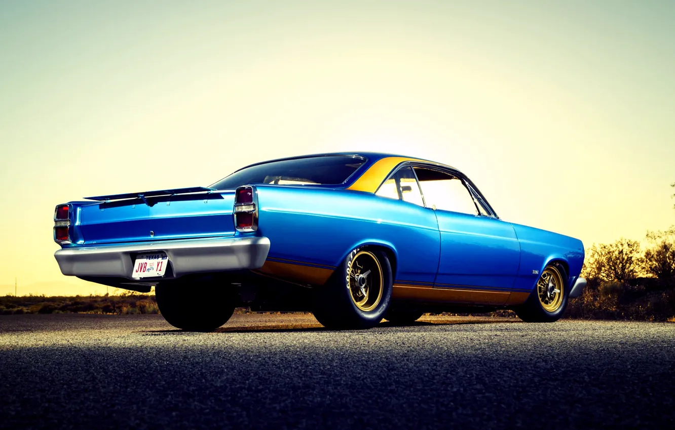 Photo wallpaper Ford, Muscle, Blue, Fairlane