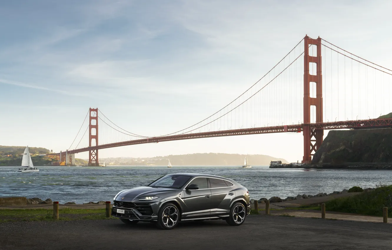 Photo wallpaper Lamborghini, San Francisco, USA, USA, Golden Gate Bridge, San Francisco, 2018, crossover