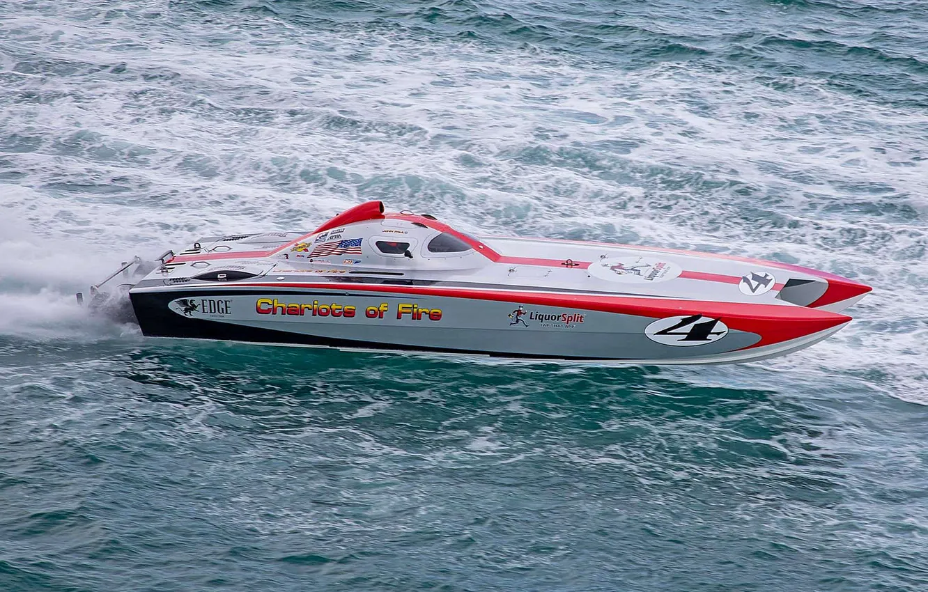 Photo wallpaper race, boat, speed