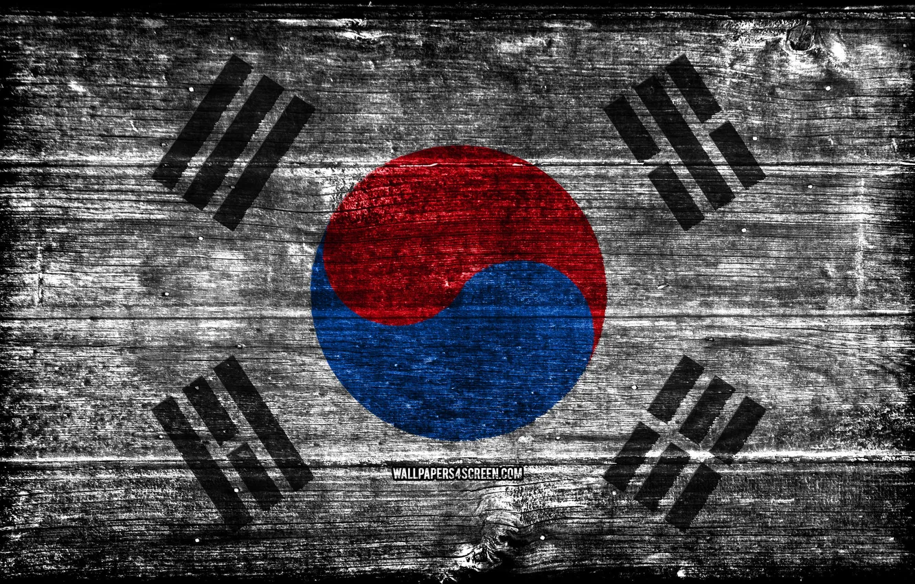 Photo wallpaper South Korea, symbol, flag, asian, Korea