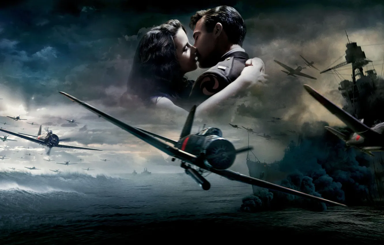 Photo wallpaper the film, war, kiss, Kate Beckinsale, actor, Kate Beckinsale, Ben Affleck, Ben Affleck