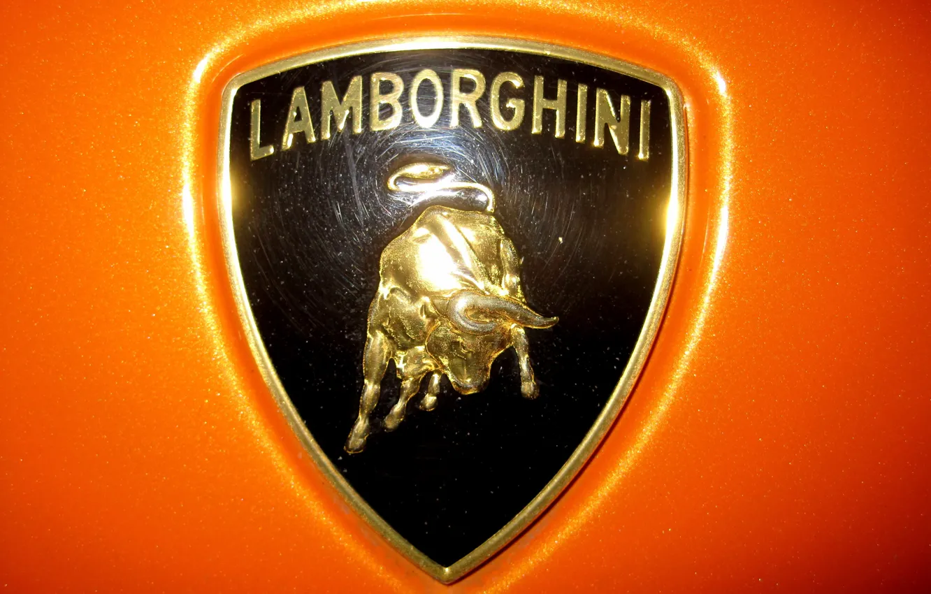 Photo wallpaper Wallpaper, Shine, logo, emblem, relief, bull