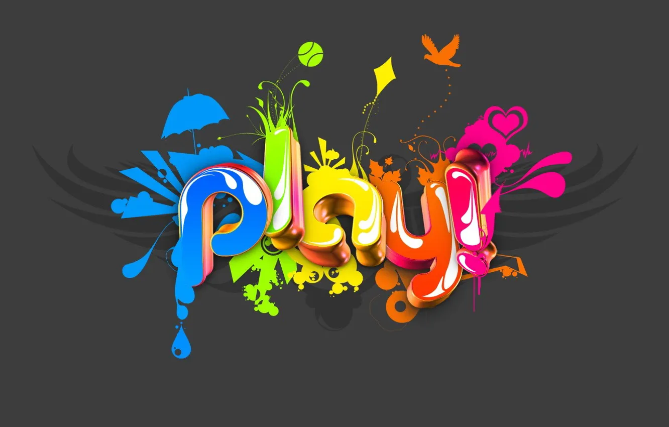 Photo wallpaper color, minimalism, play