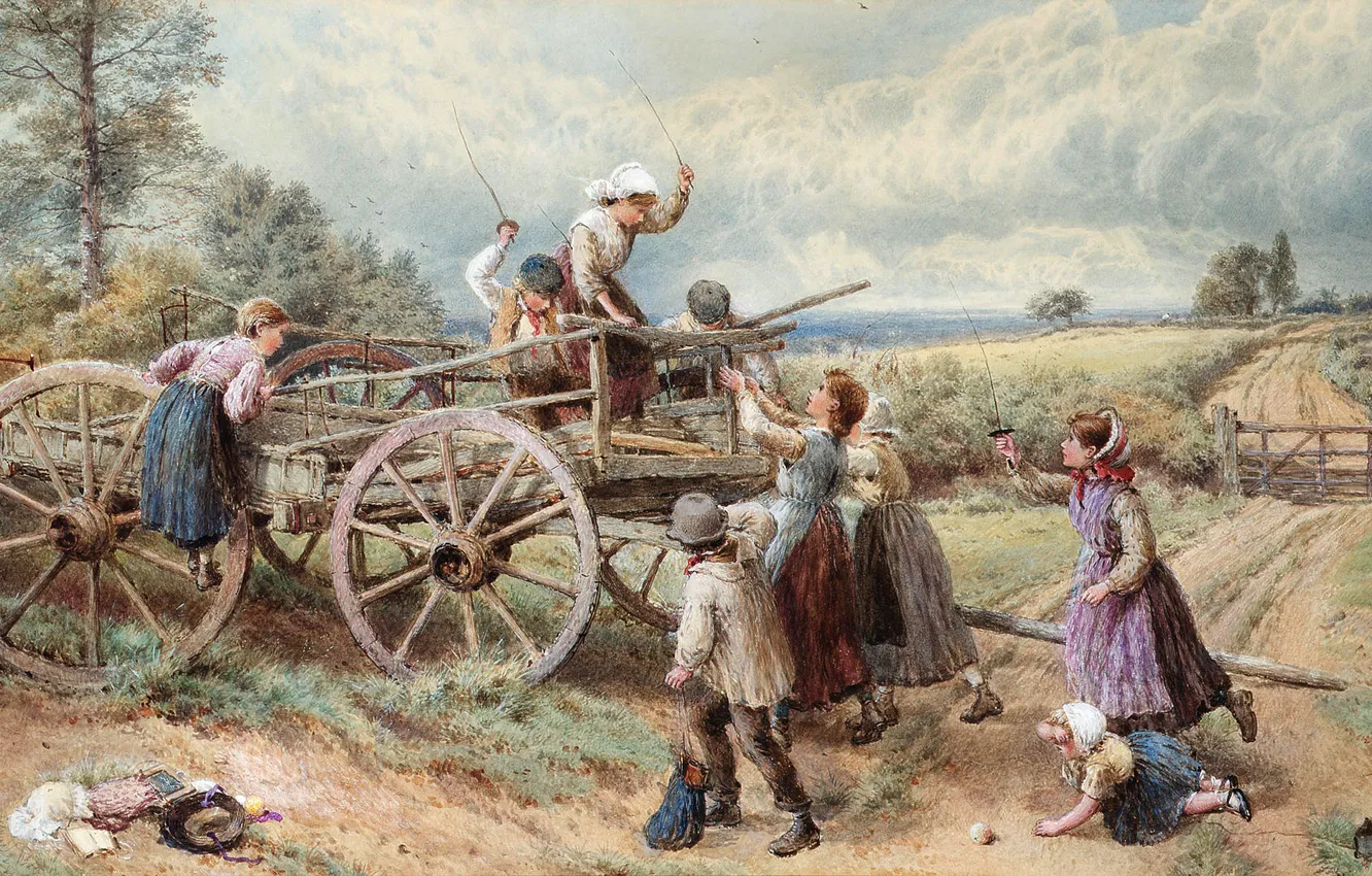 Photo wallpaper children, the game, picture, Myles Berket, Foster