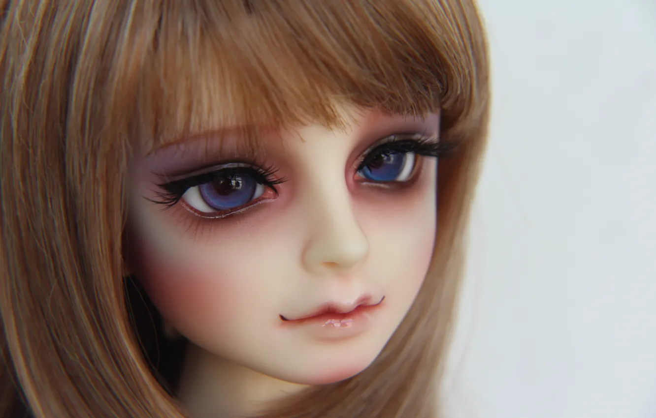 Photo wallpaper doll, blue eyes, doll, BJD, arnima doll