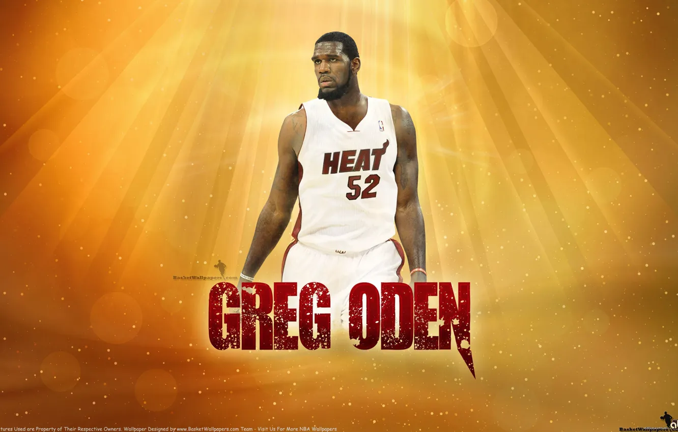 Photo wallpaper Basketball, NBA, Miami Heat, smogen, Greg Oden