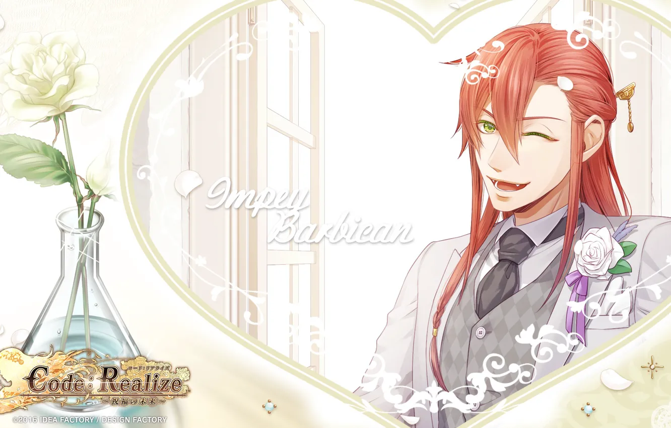 Photo wallpaper background, the game, anime, art, red, guy, code realize