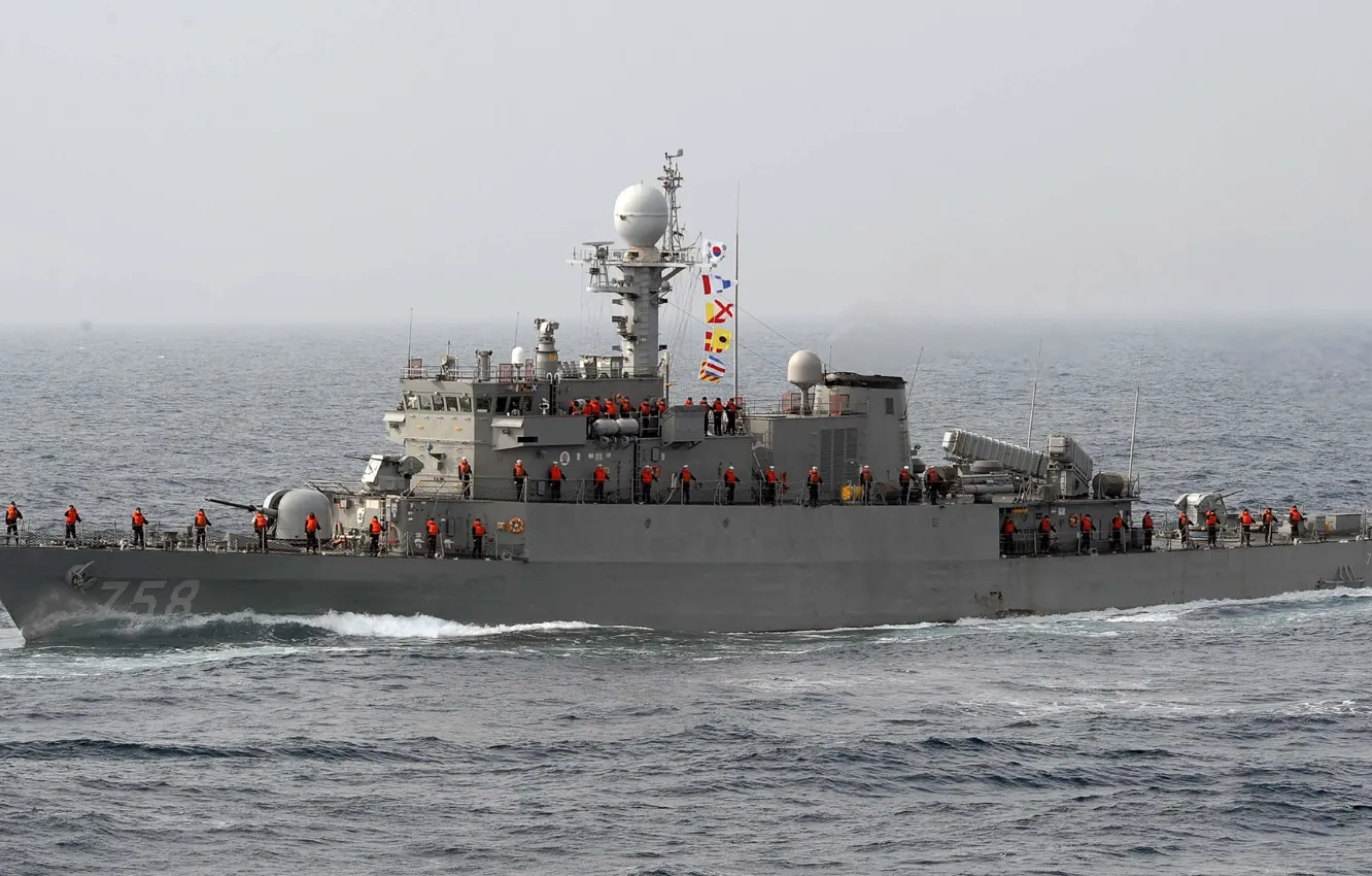 Photo wallpaper ship, Navy, combat, sea., teaching
