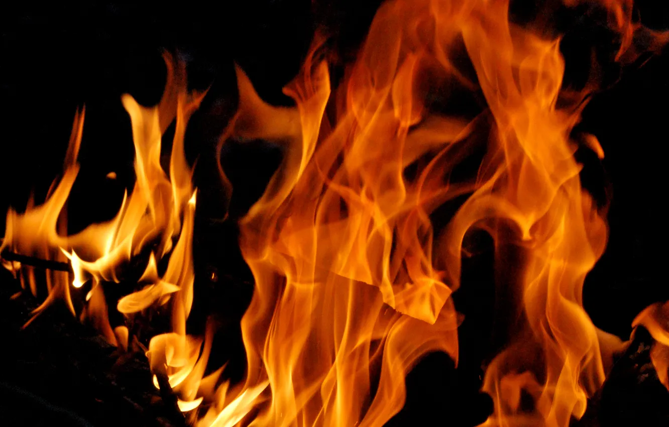 Photo wallpaper lights, background, dark, flame. flashes