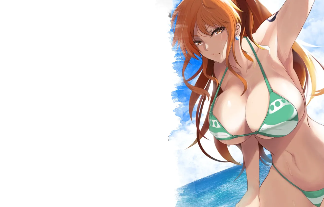 Photo wallpaper sexy, Pirates, anime, babe, bikini, oppai, Big boobs, anime girl