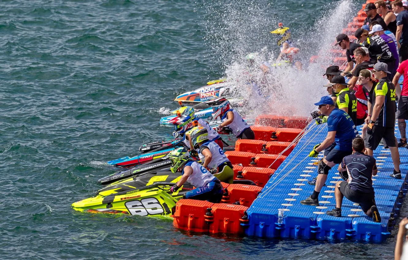 Photo wallpaper speed, boats, races