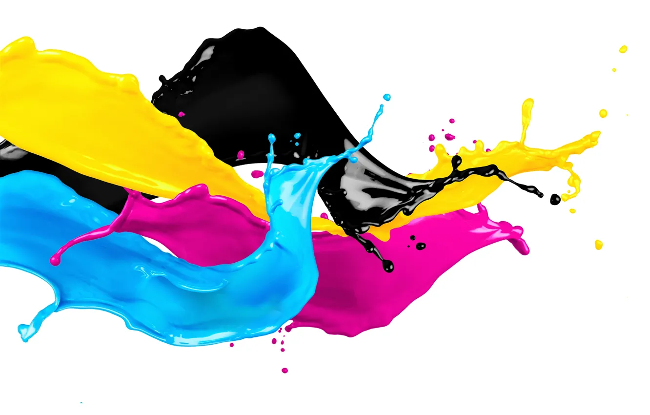 Photo wallpaper colors, liquid, paints