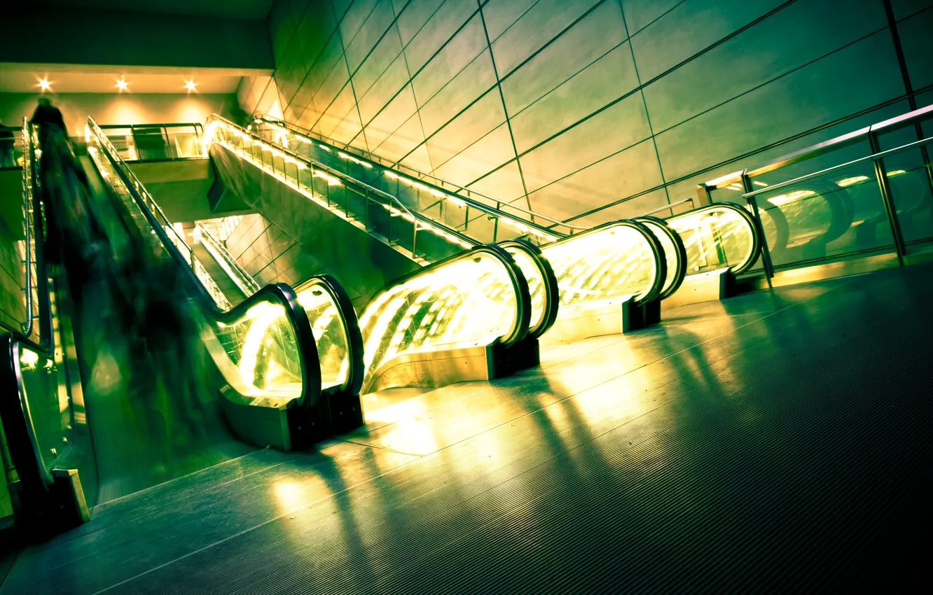 Photo wallpaper light, photo, escalator, robin de blanche