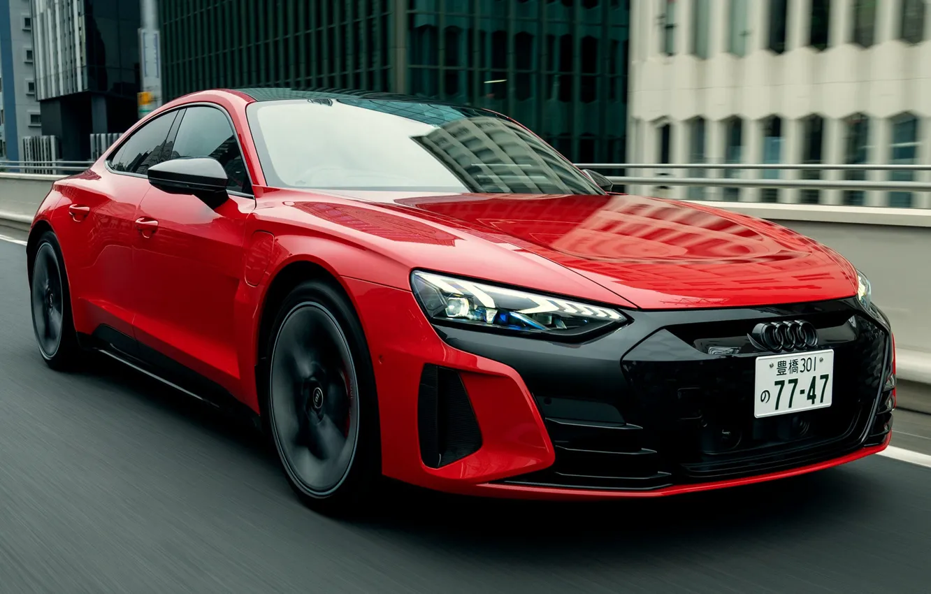 Photo wallpaper the city, movement, 2021, Audi RS E-Tron GT