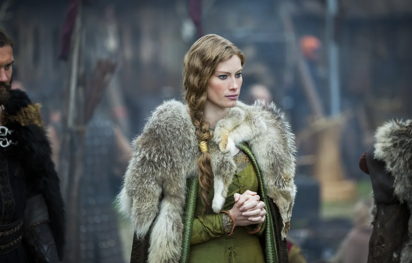 Photo wallpaper Vikings, The Vikings, Alyssa Sutherland, Aslaug
